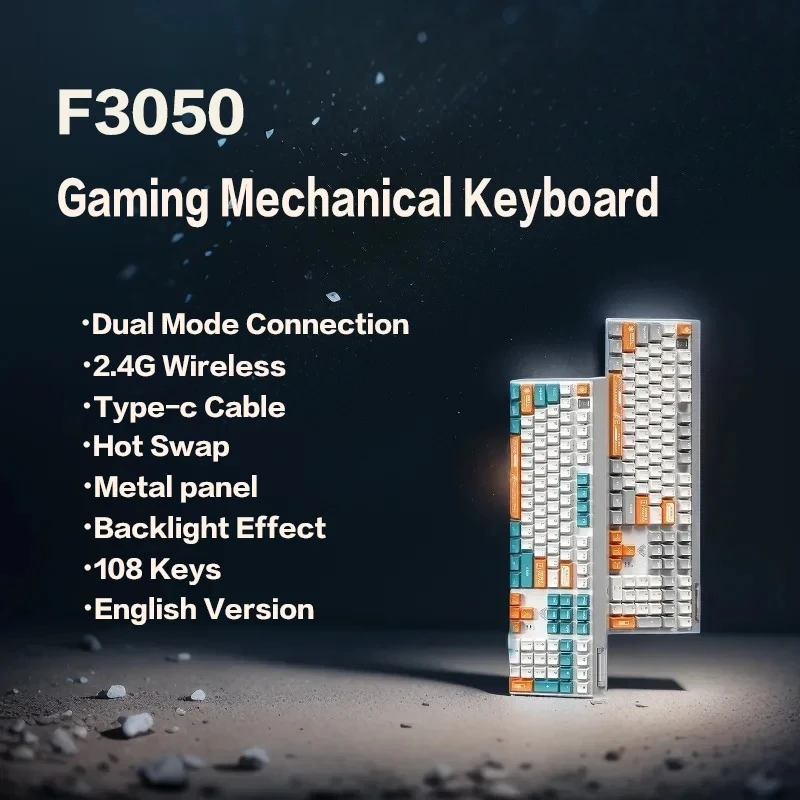 

F3050 Color matching mechanical keyboard, wireless, dual - mode connection, full key hot swappable