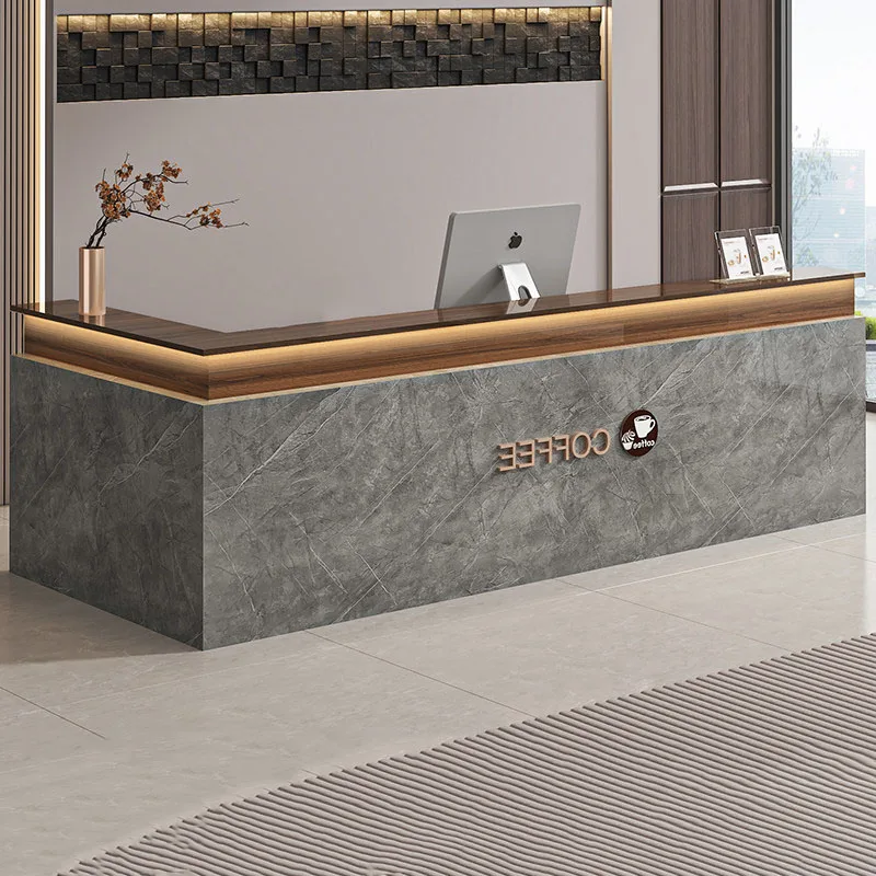 Luxury Office Reception Desk Nordic Display Reception Desk Modern Beauty Vintage Salon Aesthetic Bancone Commercial Furniture