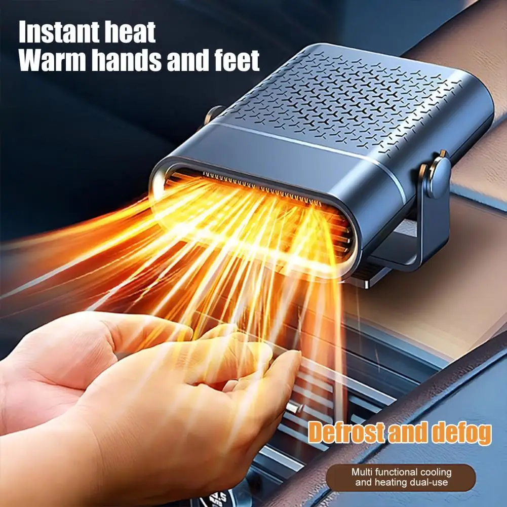 Electric Car Heater Fan 12V/24V 2-in-1 Car Heater And Fan Portable Windshield Defroster Fan for Car Truck Windshield Defroster