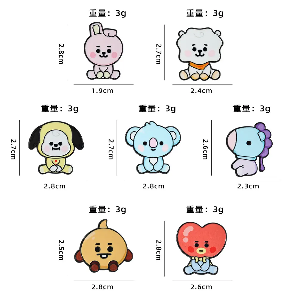 8/7 Stück Emaille-Pins, Cartoon-Anime-Charakter-Broschen, Anstecknadeln für Rucksäcke, Kleidung, Accessoires, Schmuck, Geschenke für Fans – Detail 7
