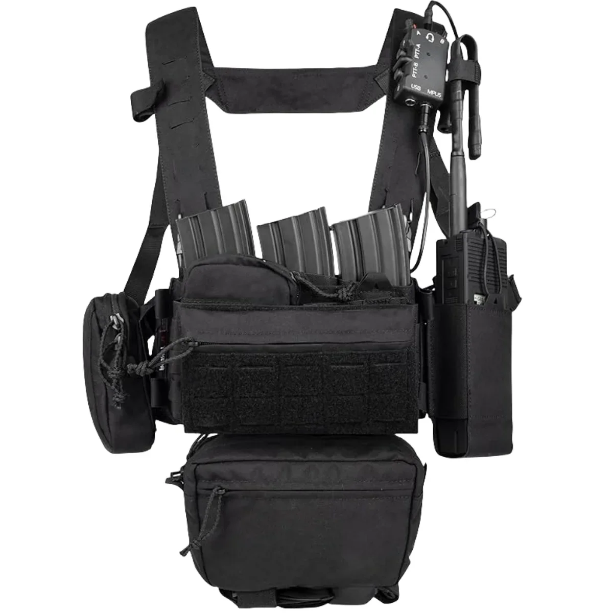 YAKEDA Chest Rig Modular Load Bearing Patrol Belt With Harness and Pouch Ranger Green Tactico Gear Hunting Chest