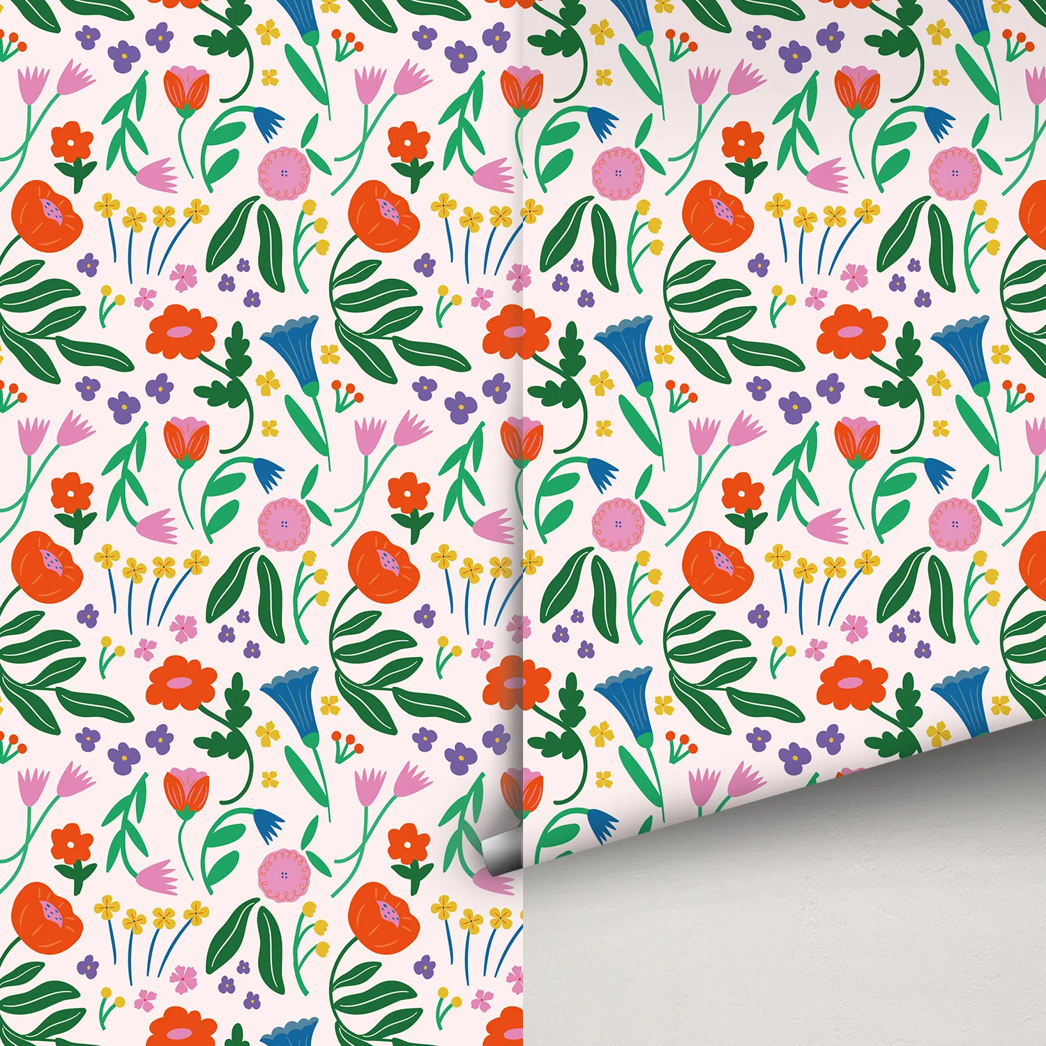 Peel and Stick Small Floral Wallpaper Pink Boho Home Bedroom Renter Waterproof Wallpaper for Kitchen Cabinet