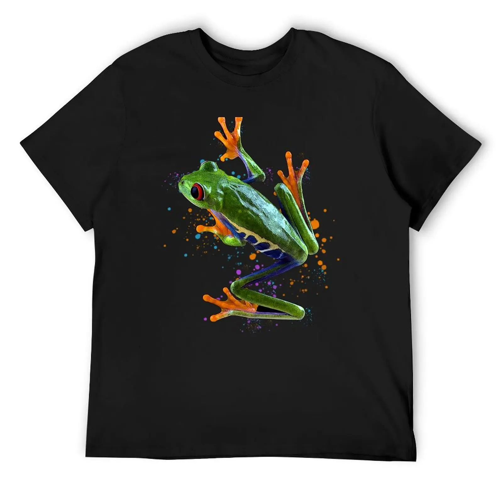 Red Eyed Tree Frog Watercolor Frog Keeper Frog Fan T-Shirt plus size clothes boys whites T-shirt men