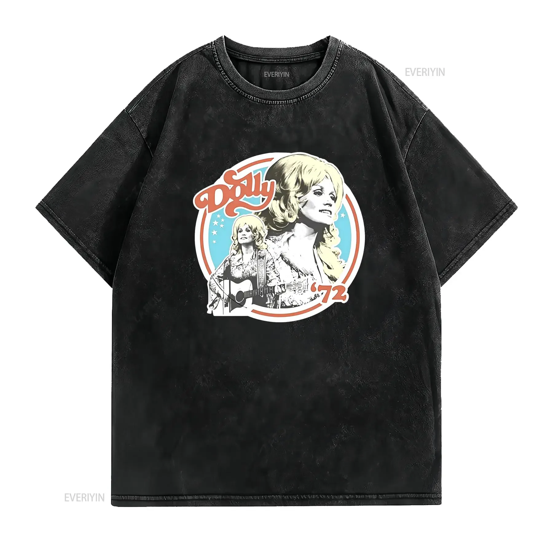 Men'S Dolly Parton 72 T Shirt White Vintage Country Music with Jolene Inspired Portrait Autograph Style Signature Casual