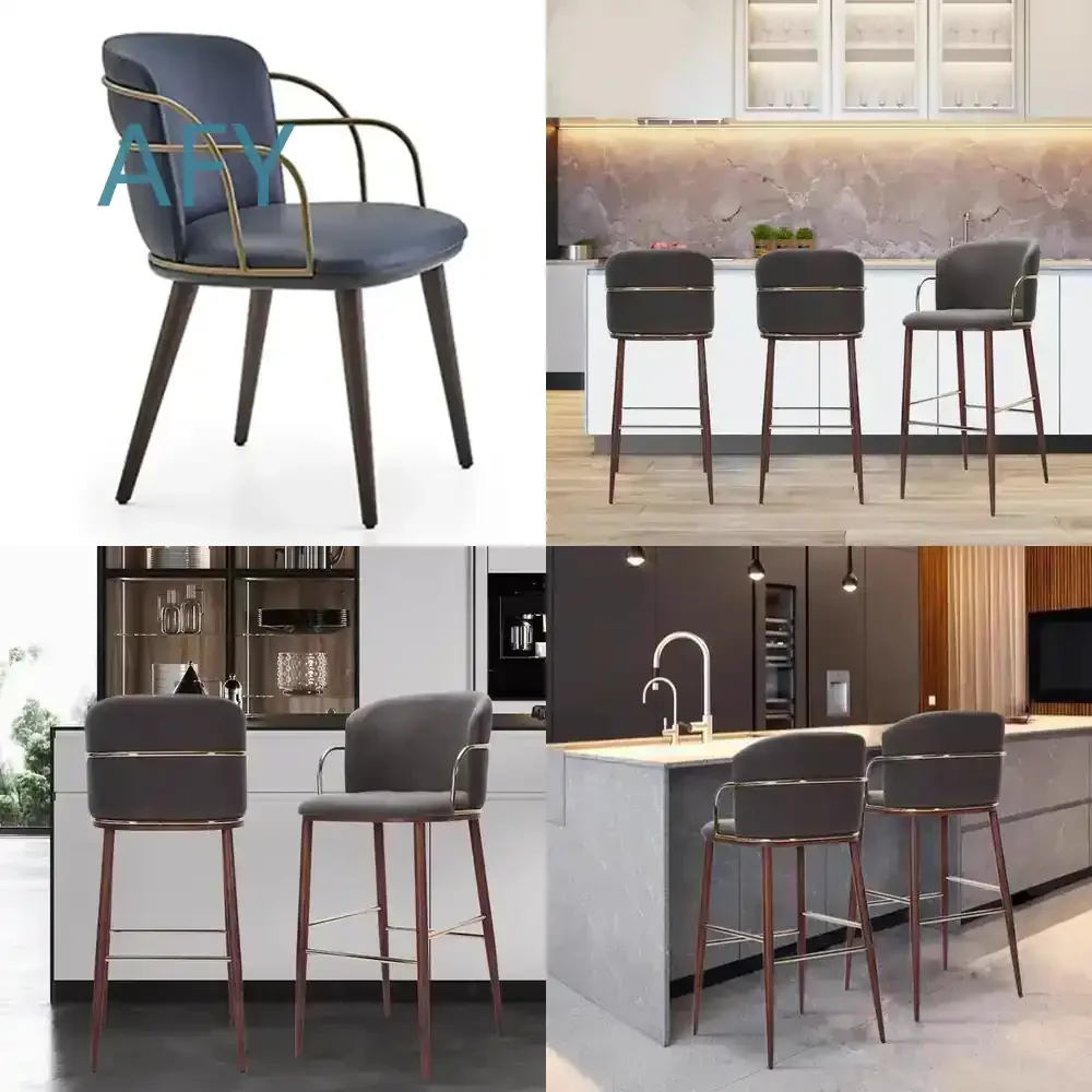 Light Luxury High-End Dining Chairs for Home Office Hotel Restaurant Use Solid Wood Simple Backrest Chairs for Negotiation