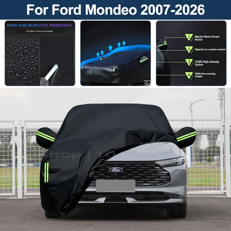 Auto Exterior Sun-Snow Protective Car Cover For Ford Mondeo 2007-2026 Waterproof Dustproof Anti-UV Outdoor Cover