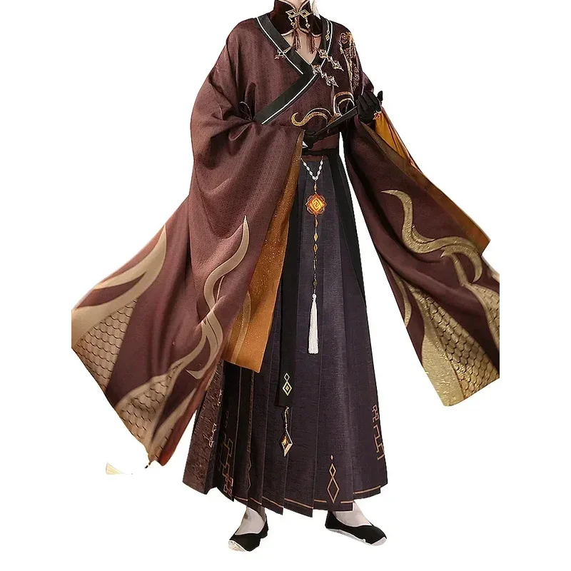 SN55Game Genshin Impact Zhongli clothes Doujin Cosplay Zhong Li Morax Costume uniforms Antiquity Style Halloween Costumes s@54WE