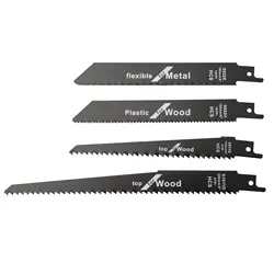 4Pcs Reciprocating Jig Saw Blades Saber Saw Handsaw Multi Saw Blade For Cutting Wood Metal Power Tools Accessories