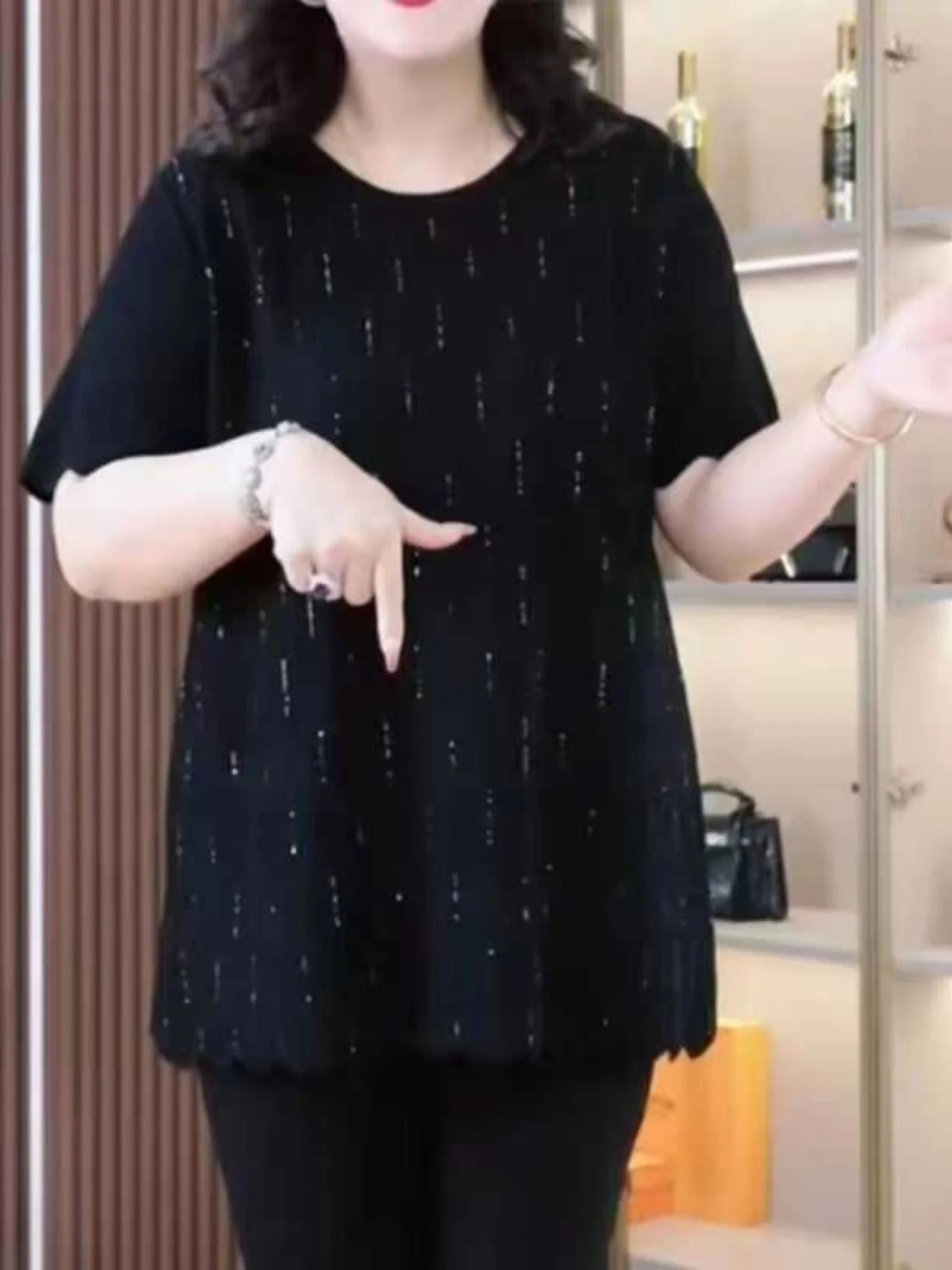 Summer 2026 plus Size Women's Top Fashionable Loose Short Sleeve Belly Covering Slimming Korean Style round Neck T-shirt