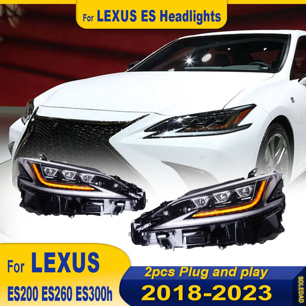 

Car for Lexus ES ES200 LED Headlight 2018-2023 ES200 ES260 ES300H Lamp Drl Projector Lens Automotive Accessories