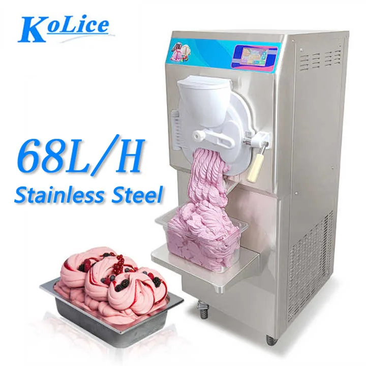 Kolice Commercial  Vertical Batch Freezer Fruit Ice Cream Gelato Maker Making Hard Serve Ice Cream Machine for Business