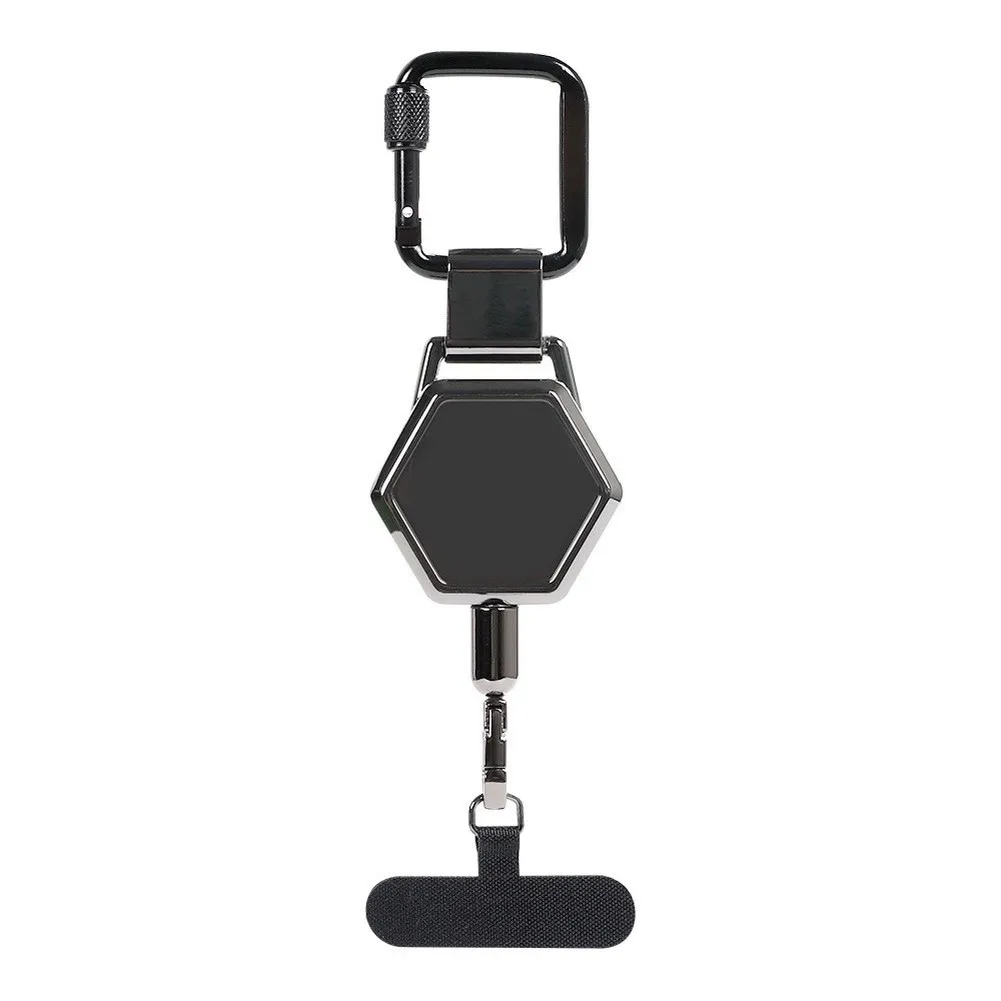 1pc Anti-Theft Retractable Phone Tether Smartphone Safety Lanyard Strap With Carabiner For Camping Hiking Accessories