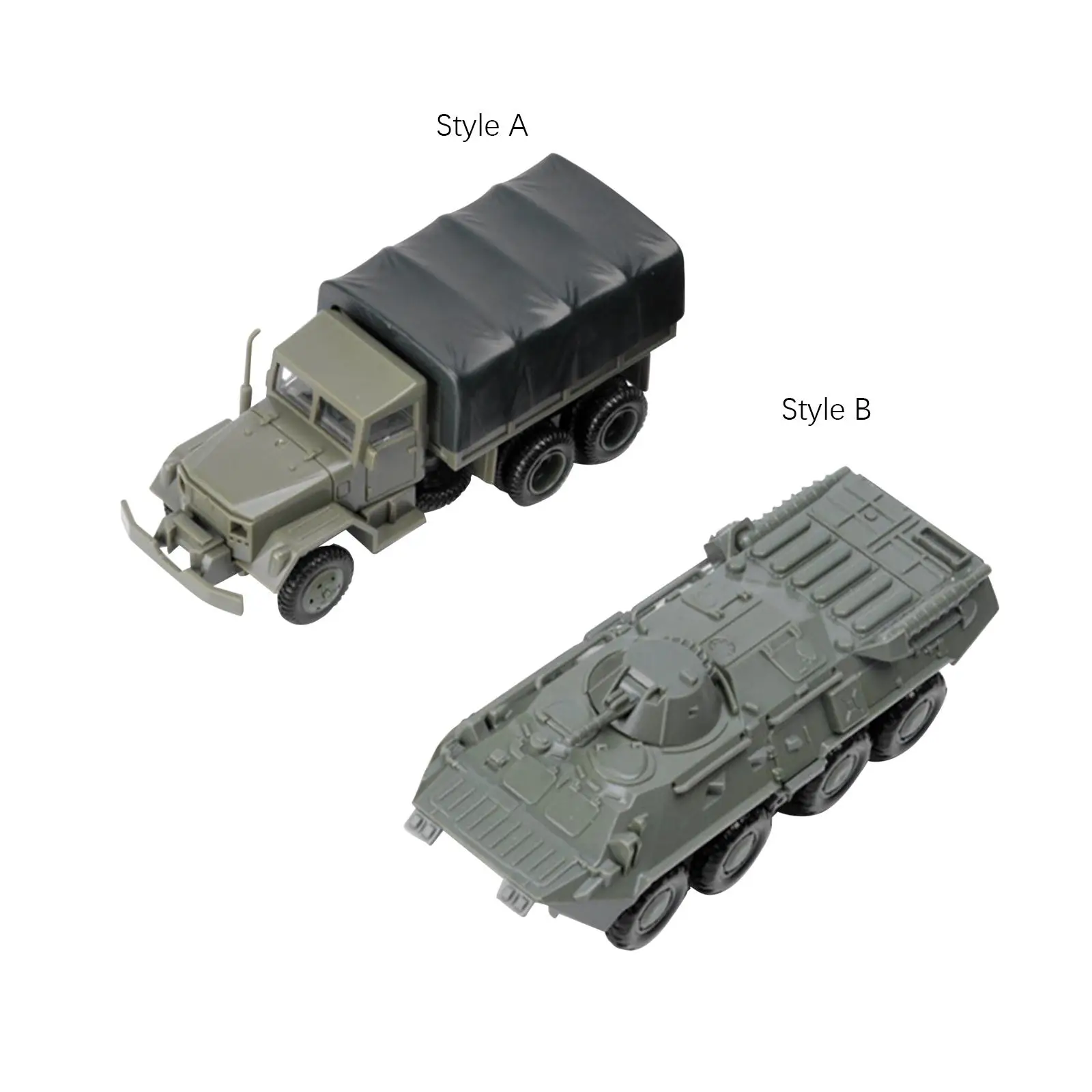 1/72 4D Assemble Truck Vehicle Model Toy, Micro Landscape Building Party Favors, Tabletop Decor Sand Table Scene