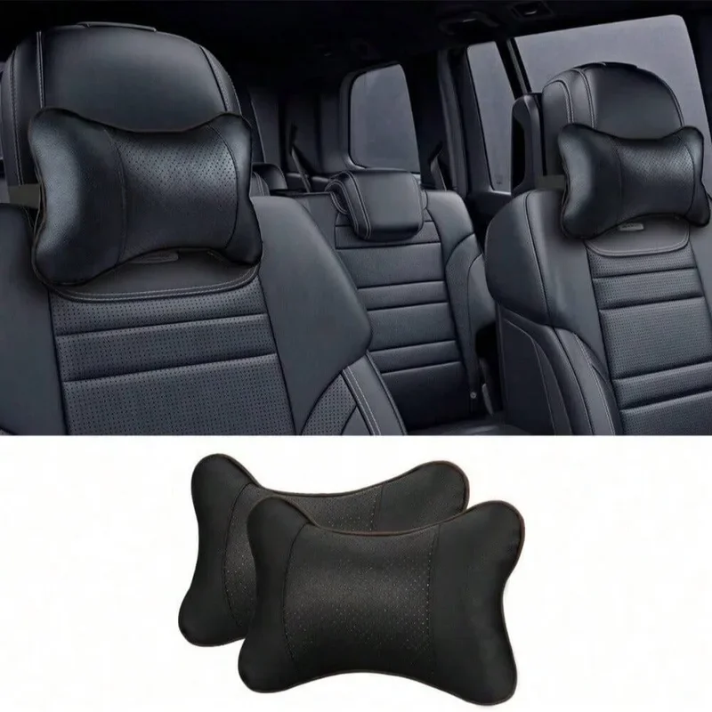 New Car Seat Headrest Restraint Auto Safety Head Neck Rest Pillow Cushion Pad Breathable Mesh Car Seat Neck Protector Pillow ﻿
