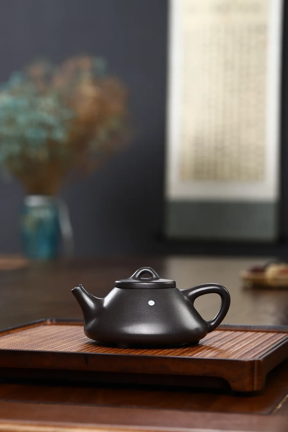 Yixing Handcrafted Ziye Shipiao Shape Zisha Teapot, Private‑Stored Natural Stone Yellow Clay, Classic Kung Fu Tea Pot for Home