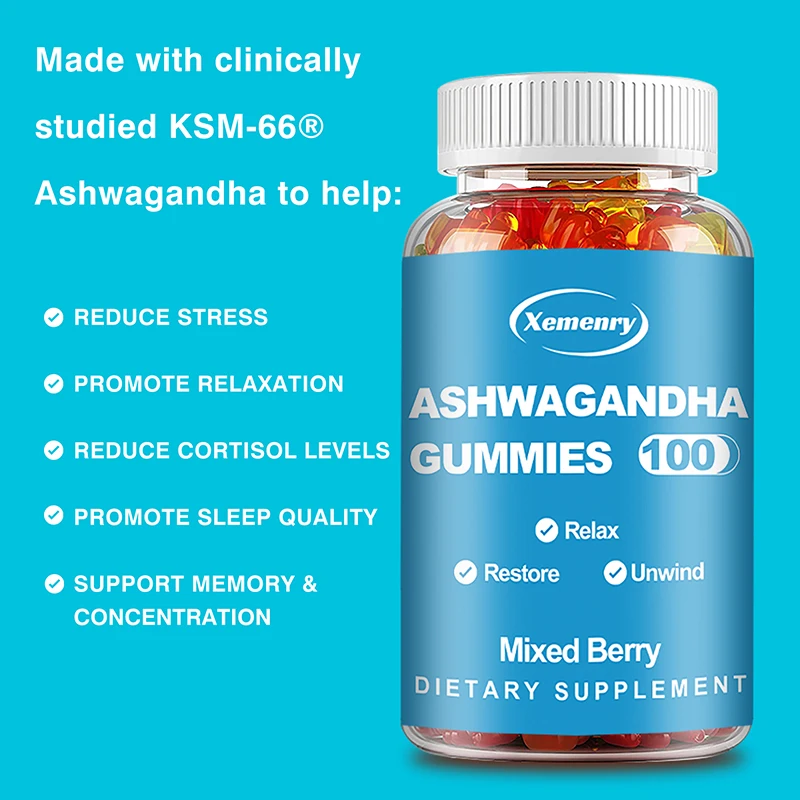 Ashwagandha gummies - Relieve Stress Help with Sleep Support Immune System Health