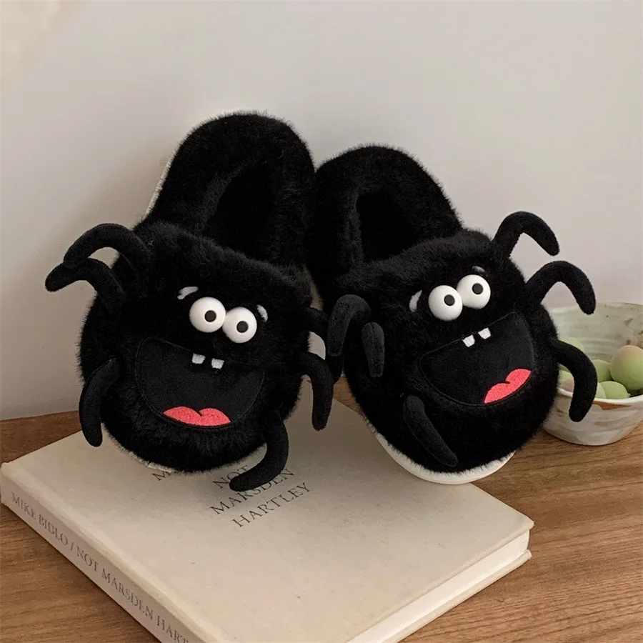 

New arrival spiders 3D slippers women men funny super cool winter shoes couple lovers birthday gifts woman animal home slippers