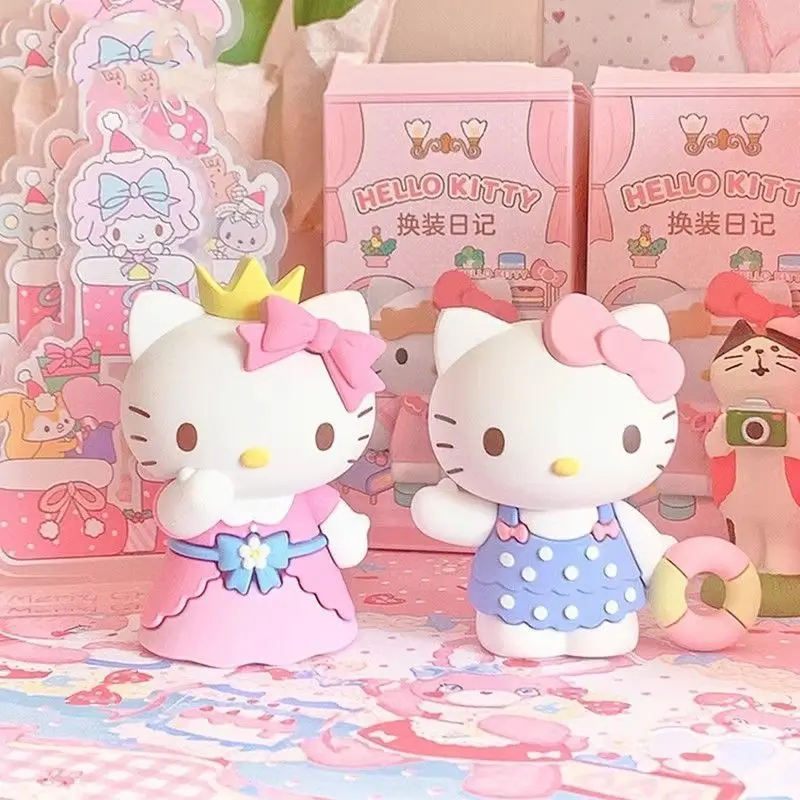 

Hello Kitty модный дневник слепая коробка Коллекционная фигурка подарок для девочек украшение рабочего стола Китти тема офисная игрушка