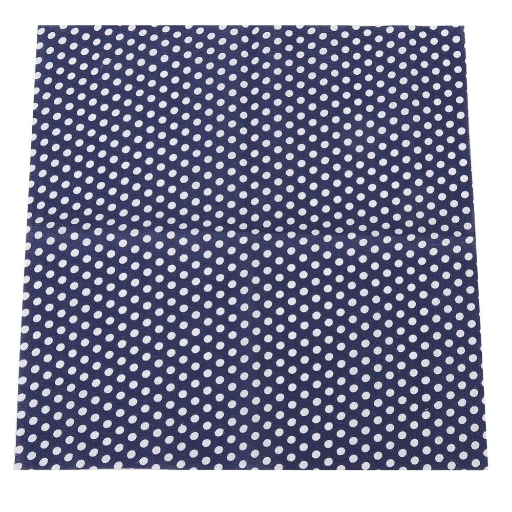 7Pcs Pure cotton material Cotton Fabric Small floral print Scrap cut size Patchwork Cloth Soft texture Navy blue tone