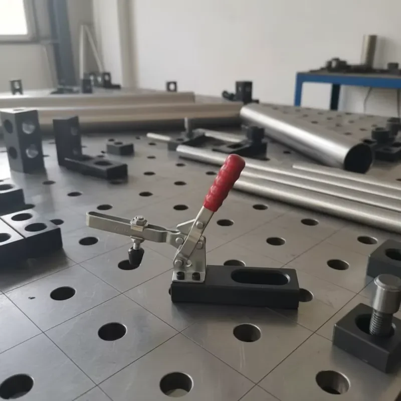 3D Welding Platform Positioning Parts Square Plate Push-Pull Quick Clamp for Auto Parts Welding Improve Production Efficiency