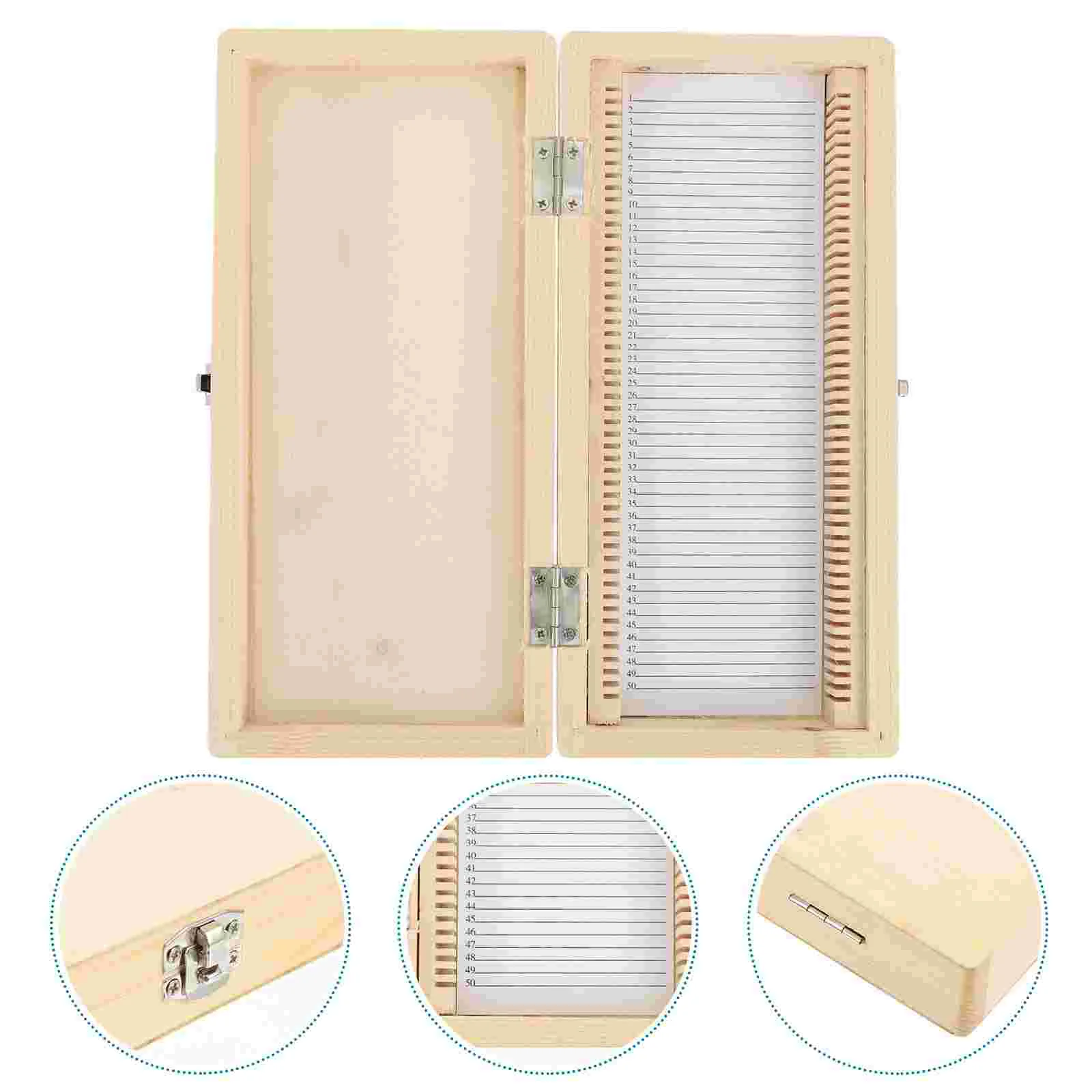 

Wood Microscope Slide Storage Box Microscope Slide Holder Multi Slots Storage Container Labs Microscope Slide Box