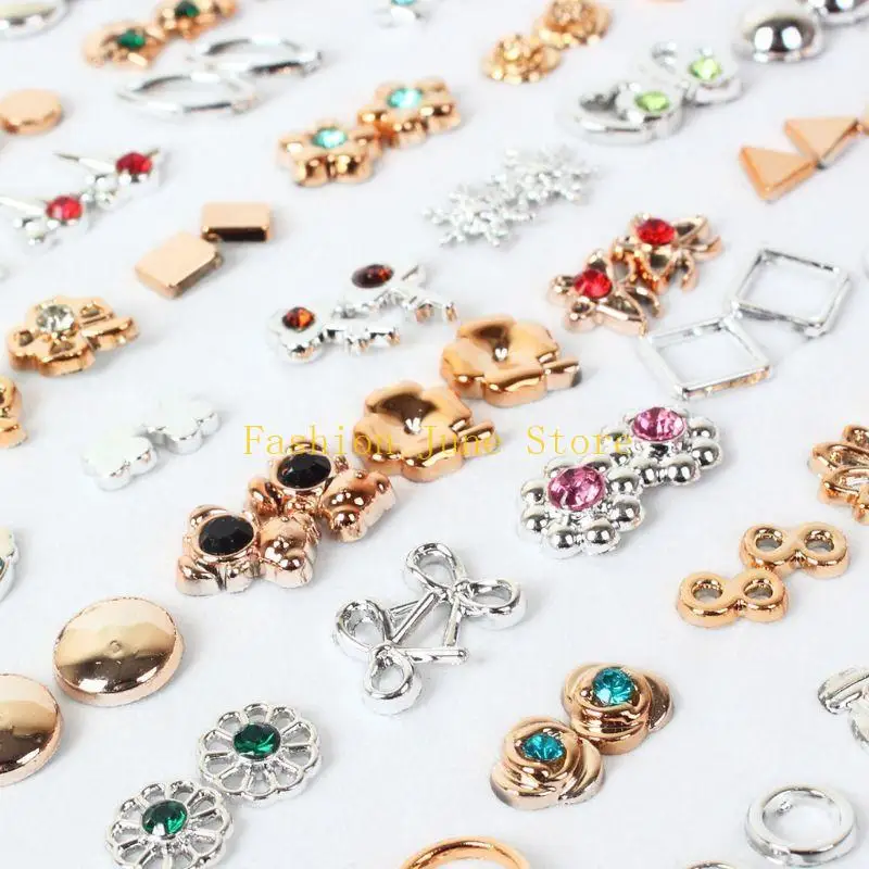 

N5KA Elegant 100 Pairs Assorted Styles Mini Earrings Plastic Earrings Jewelry Set for Women Girls