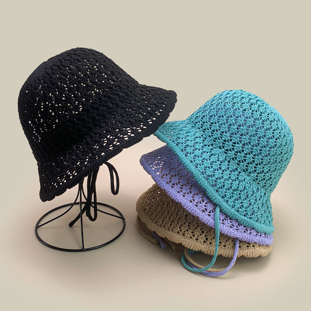 

Beach Solid Lace Bucket Hats New Women Sunshade Korean Fashion Hollow Out Casual Versatile Outdoor Breathable ins Fisherman Caps