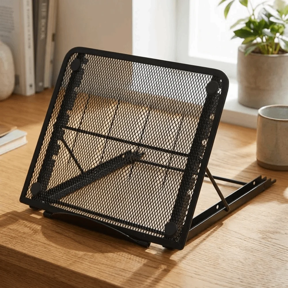 6 Adjustable Height Metal Laptop Stand Portable High Quality Tablet Holder Breathable Multi-Angle Foldable Portable Stand