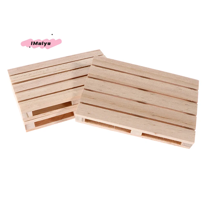 M-1pc Mini Unfinished Wooden Pallet Beverage Coasters for Hot and Cold Drinks Wood Pallet Coasters Flower Pot Cushion