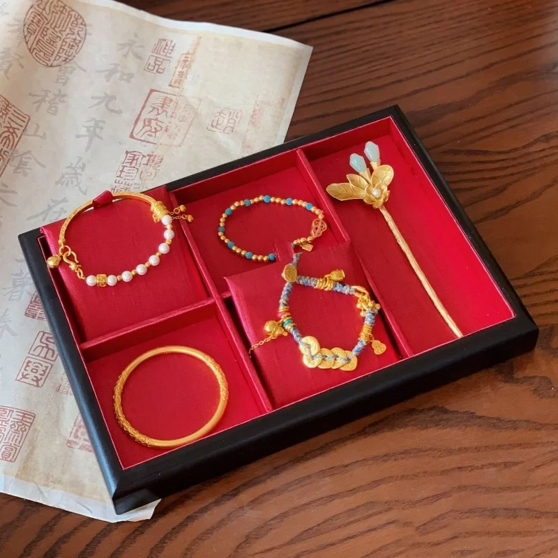 

Поднос для демонстрации ювелирных изделий из цельного дерева, оптовая продажа, лоток для хранения ювелирных изделий, счетчик, браслет, лотки для ожерелья, серьги, кольца, органайзер, лотки