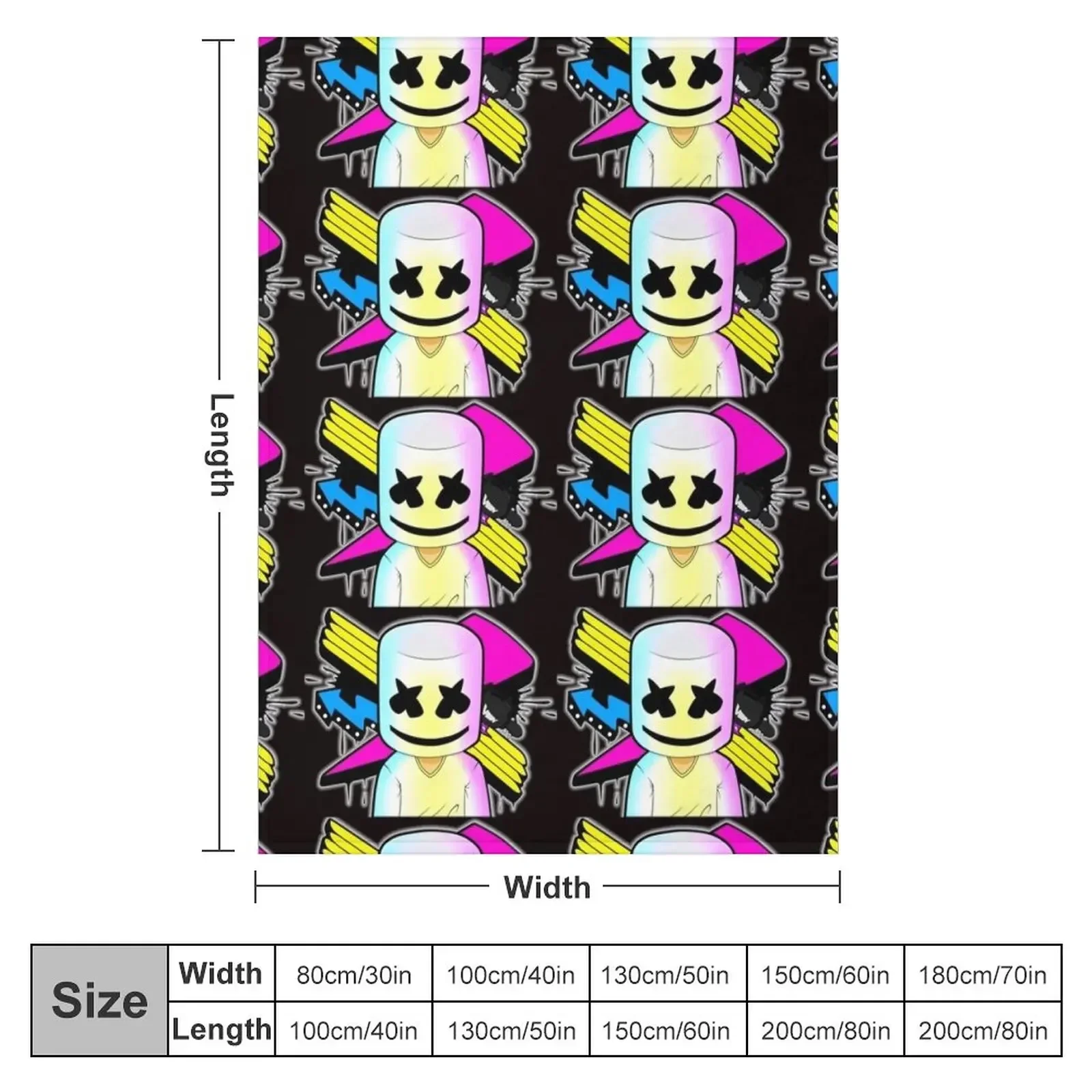 DJ Marshmallow Design. Throw Blanket Summer sofa bed Blankets