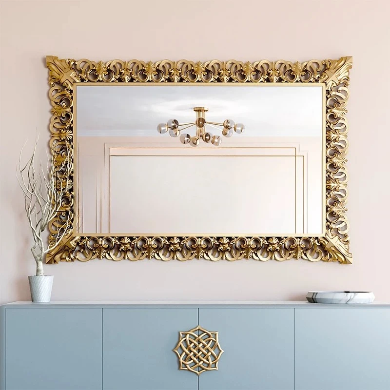 Rectangular bathroom mirror, wall-mounted mirror, entryway mirror