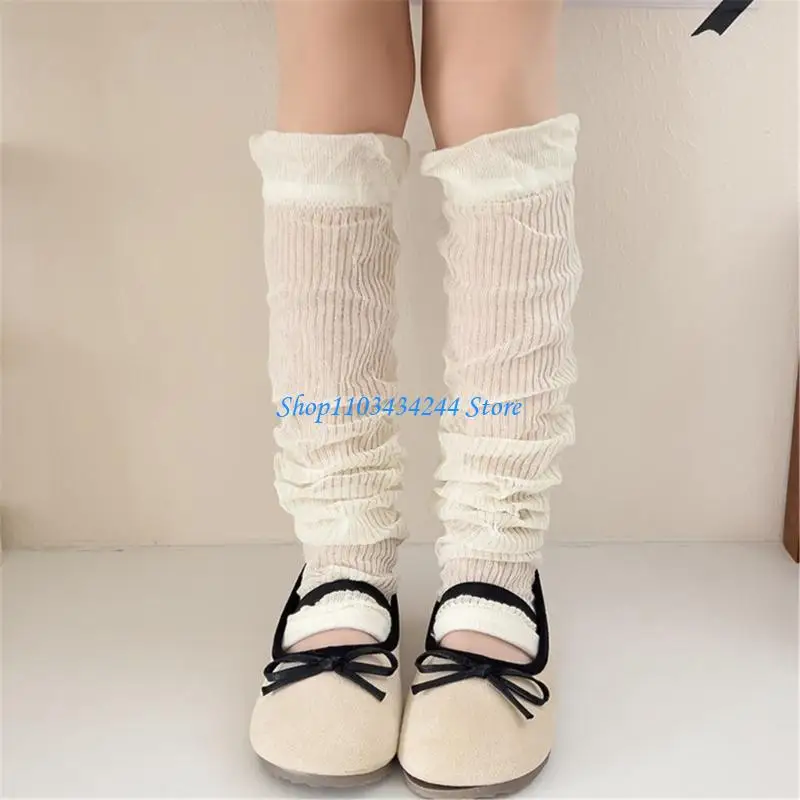 الربيع رقيقة الساق حالة تنفس كومة الجوارب العجل الجوارب الباليه نمط جورب غطاء بلون الذراع كم #5