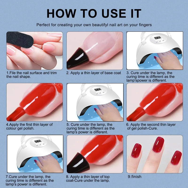 Juego de esmalte de uñas en Gel, Kit de barniz, diseño artístico de uñas para decoración, Gel UV semipermanente, Kit de Gel de manicura para decoración de uñas, 10 Uds.