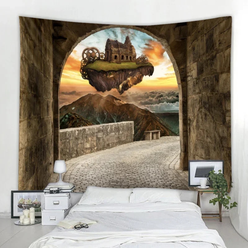 

Cave sunrise tapestry Bohemian style wall art stickers tapestry aesthetic room decoration wall hanging tapestry