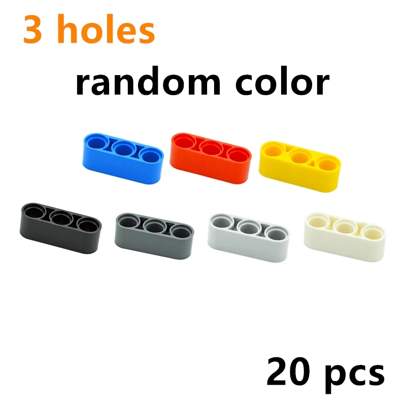 DIY Technische Teile Hubarm-Balken Dicke Bausteine Zubehör Großpackung Arm- und Lochbalken Mechanische High-Tech-Steine Leduo Kinderspielzeug – Detail 4