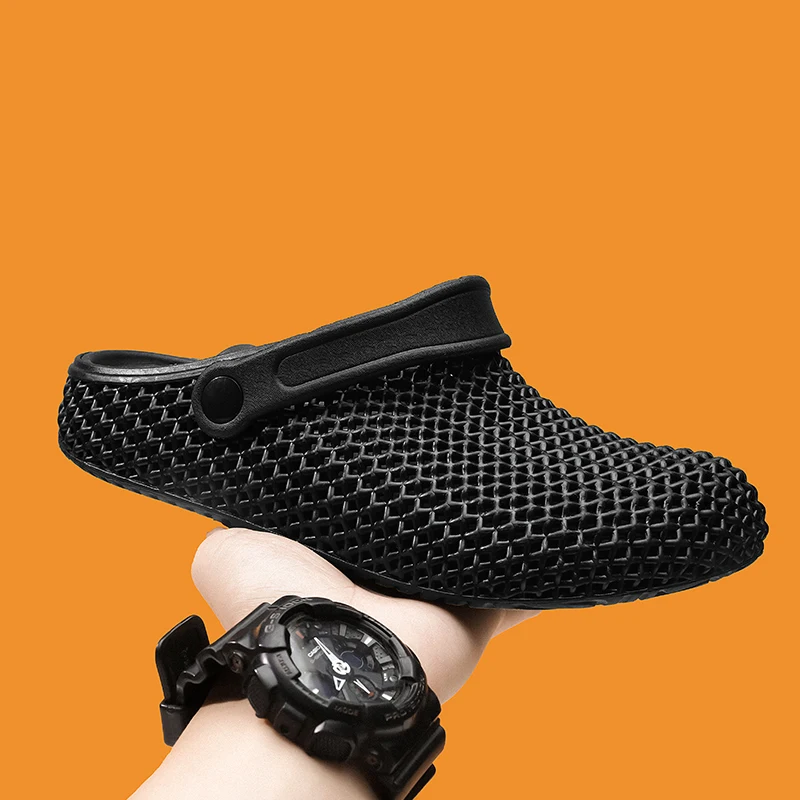 Men Women 3D Printed Honeycomb EVA Clogs Breathable Slippers Slides Hollow Slip-On Beach Sandals Non-slip Quick Dry Water Shoes