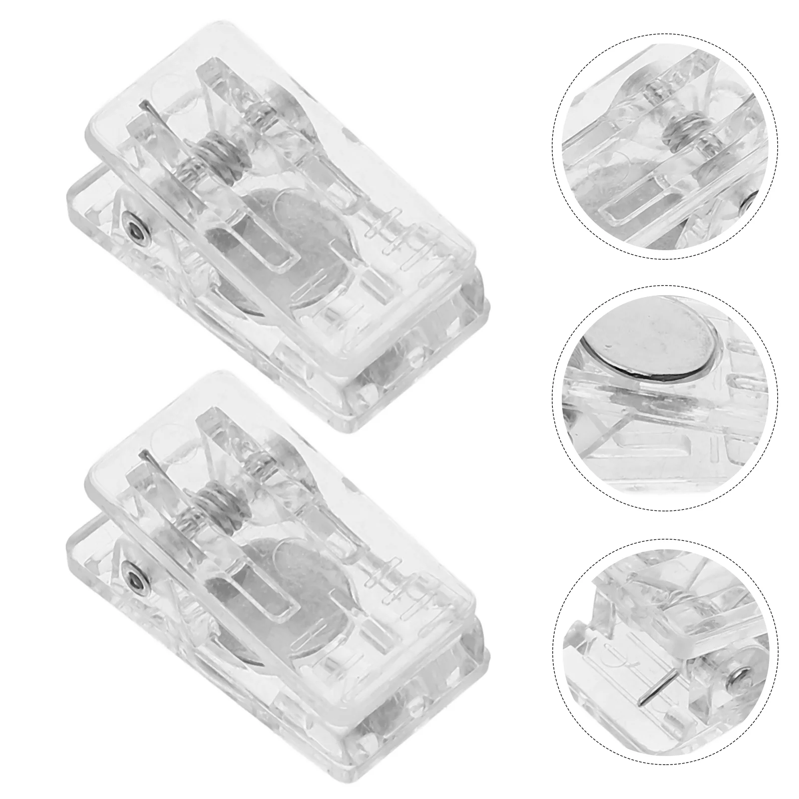 10 Pcs Badge Holder Id Holders Clip Magnetic Wall Clips Card Small Spring Work Nurse Clamps