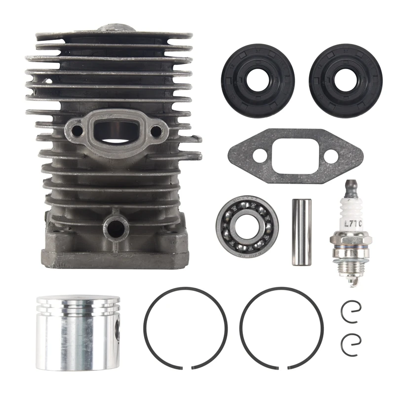 

41.1Mm Chainsaw Cylinder And Gasket Piston Assy Spark Plug Grooved Ball Bearing Kit For Partner 350 Partner 351