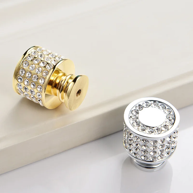 Crystal Drawer Pulls - Single Hole, Multiple Colors for Wine
