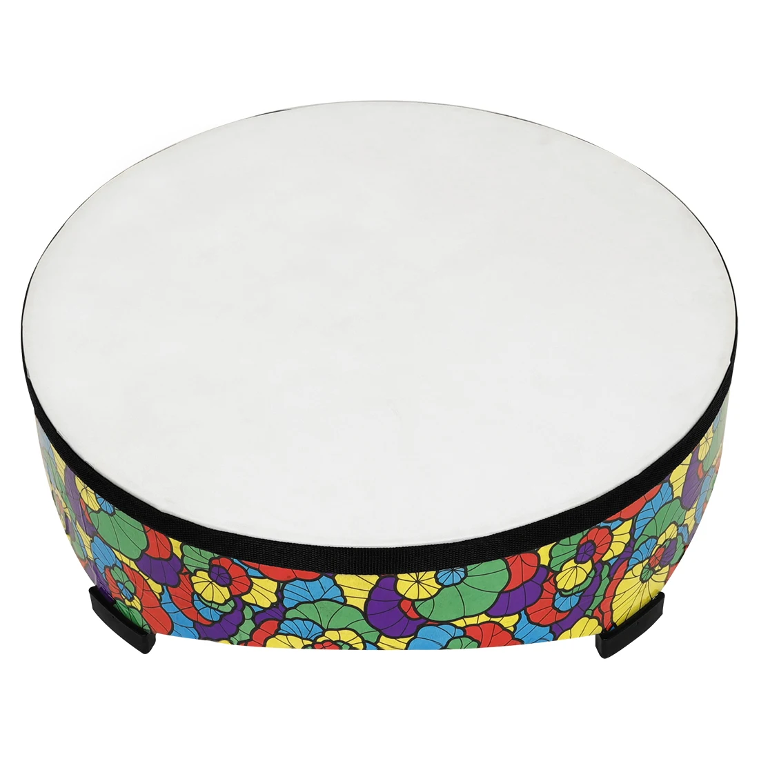 SLADE Sheepskin Ground Drum 7 Inch Drumhead Floor Drum for Christmas Gift Enlightenment Percussion Instrument with 2 Drumsticks