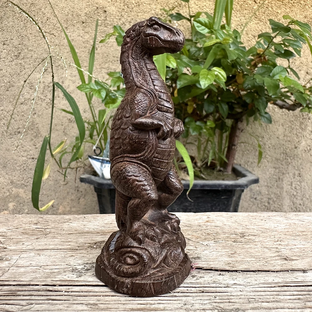Holz-Dinosaurier-Ornamente, handgeschnitzt, kreative Schreibtischdekorationen, geeignet für Zuhause, Wohnzimmer, Schlafzimmer, Bürodekoration, Geburtstagsgeschenke – Detail 4