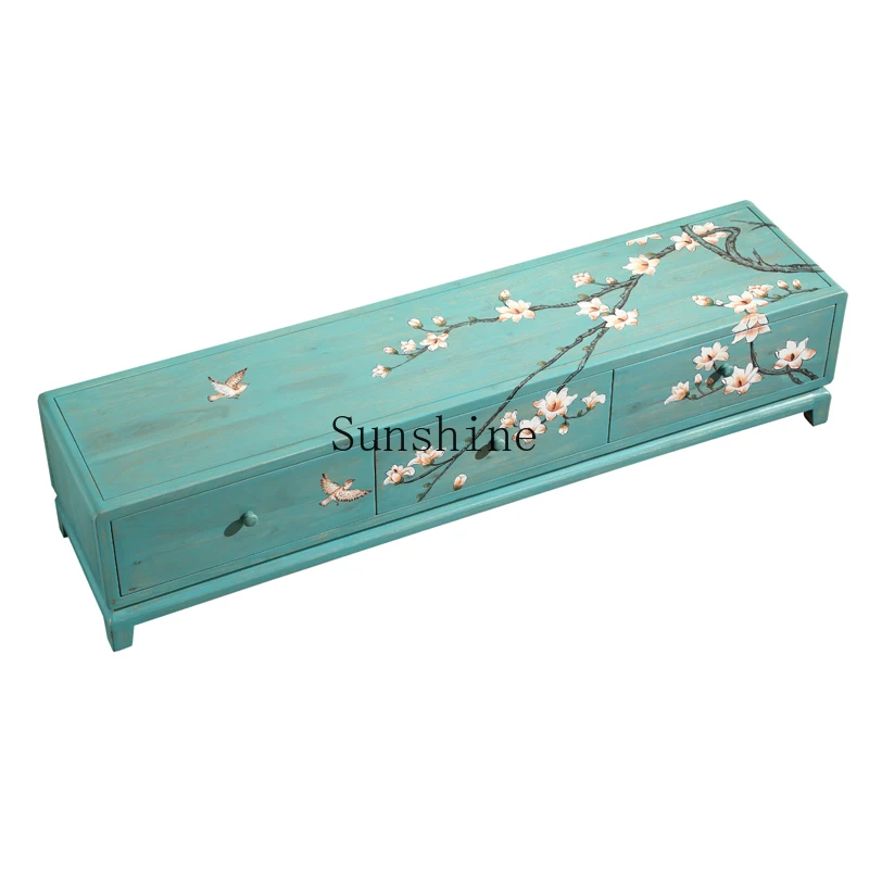 

Solid wood TV cabinet living room bedroom storage long floor low cabinet furniture