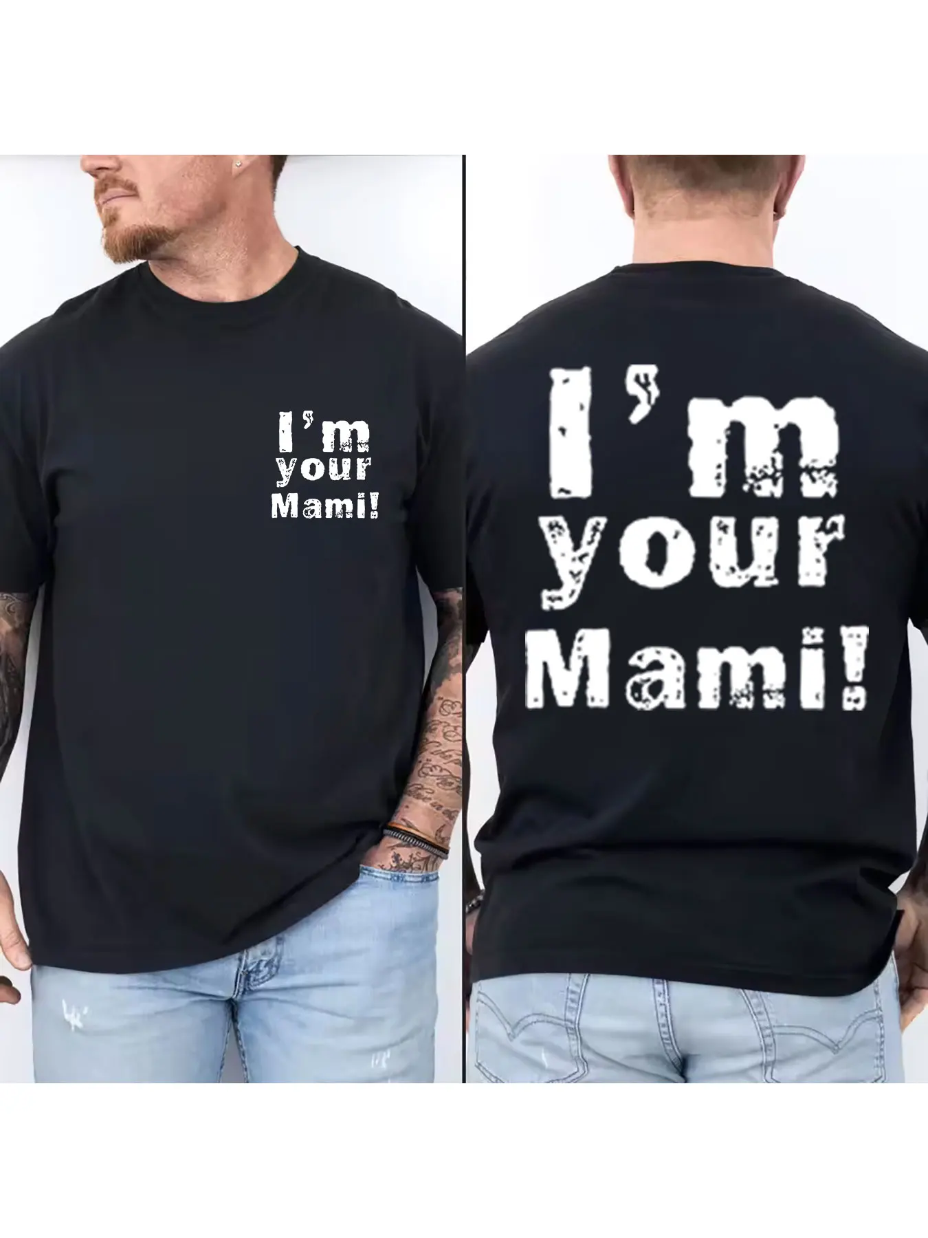 

Men's 100% Cotton Graphic T-Shirt, Classic Crew Neck Short Sleeve Tee, Soft Breathable Casual Top for Daily Wear, Summer Beach
