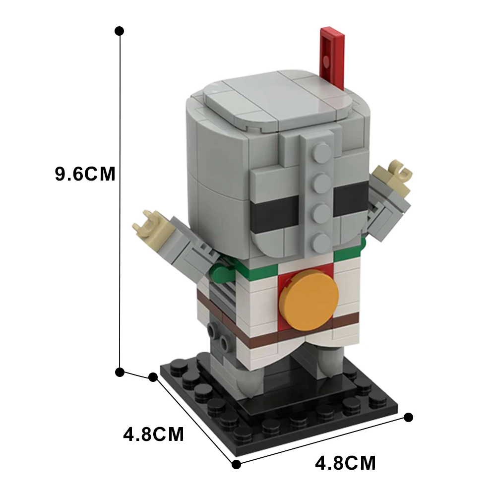 MOC Dark Souled Solaireed Brickheads اللبنات ألعاب المغامرة شخصية الشمس فارس أوندد شيطان الطوب للأطفال اللعب