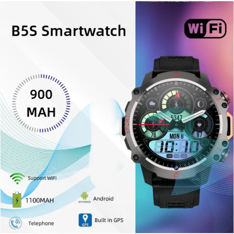 

Смарт-часы 4G Android 1,52 дюйма Полная сеть Независимая SIM-карта Видеозвонок GPS Wi-Fi Bluetooth Голосовое приложение Загрузка Спортивные часы