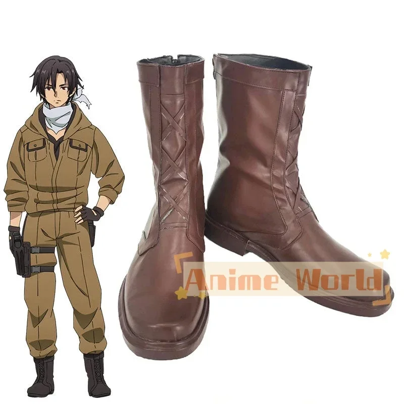 86ACHTIG-SIX Shinei Nouzen Braune Cosplay Schuhe Halloween Karneval Stiefel Nach Maß