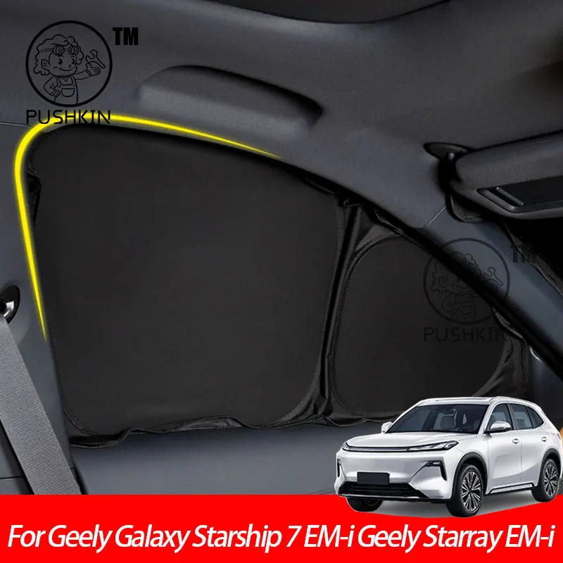 

For Geely Galaxy Starship 7 EM-i Geely Starray EM-i Full Car Sunshade Side Window Front Rear Sunscreen Heat Insulation Sunshield