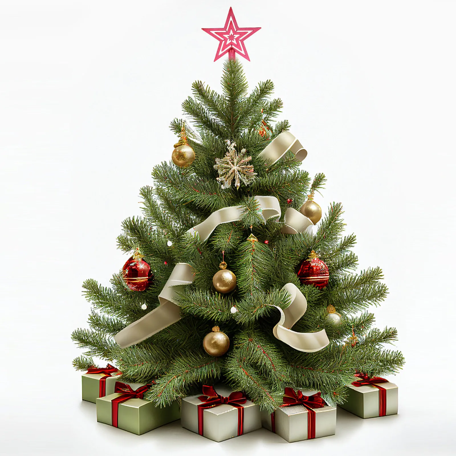 10Cm Star Treetop Christmas Tree Topper PVC Crafted Star Decoration for Xmas Tree Top Holiday Festival Ornament Bright Red