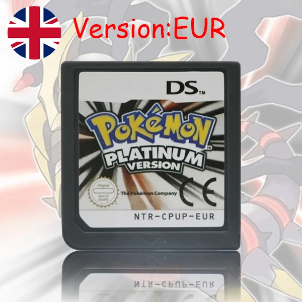 USA EUR FRA ITA NOE AUS ESP NDS Game Cartridge Pokémon Zwart Wit Platina Hartgoud Zilverzilver voor DS 2DS 3DS Console